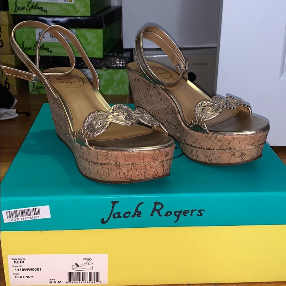 Size 6.5 Jack Rogers Keri Wedge-NEVER WORN